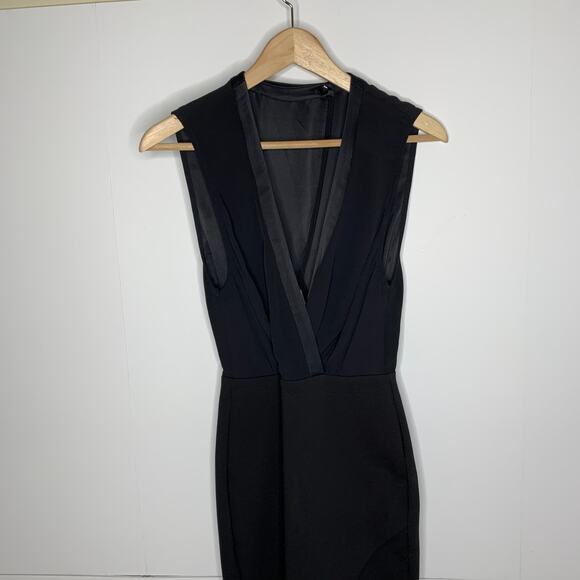 Bec & Bridge Black Faux Wrap Asymmetrical Dress Womens Size 4 - Picture 6 of 16